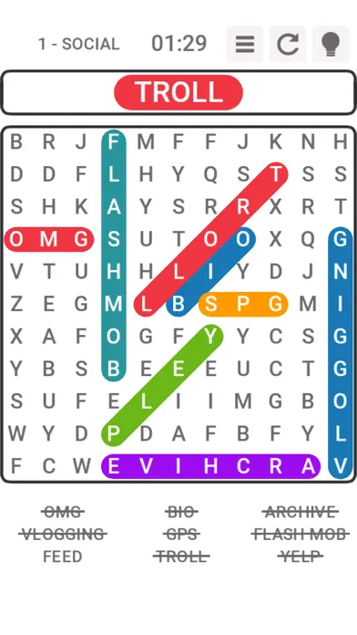 Tangkapan layar Word Search Mania