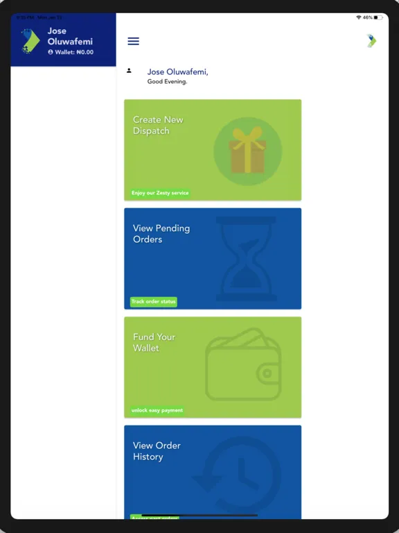 Screenshot di Fez Delivery App iPad 