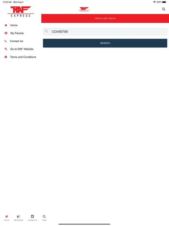 RAF Express iPad 应用截图