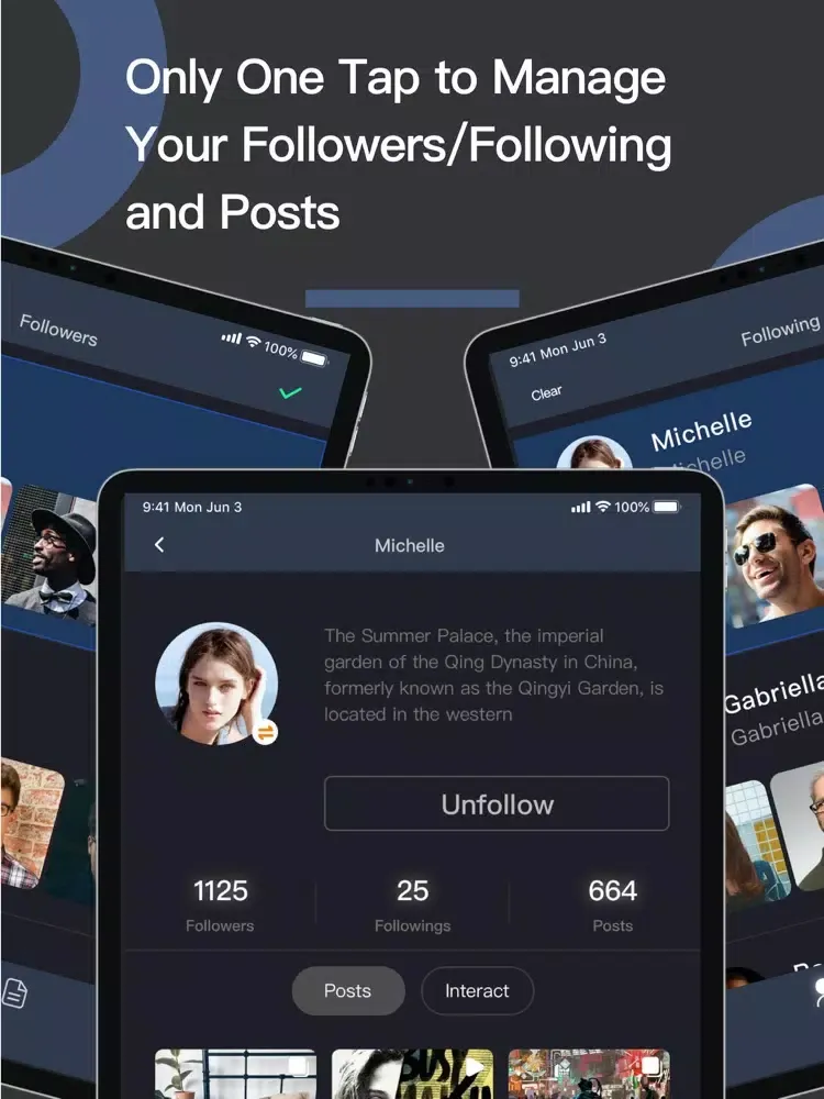 Screenshot di Unfollow for Instagram Insight iPad 