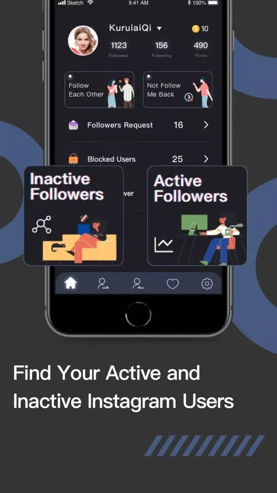 Screenshot di Unfollow for Instagram Insight
