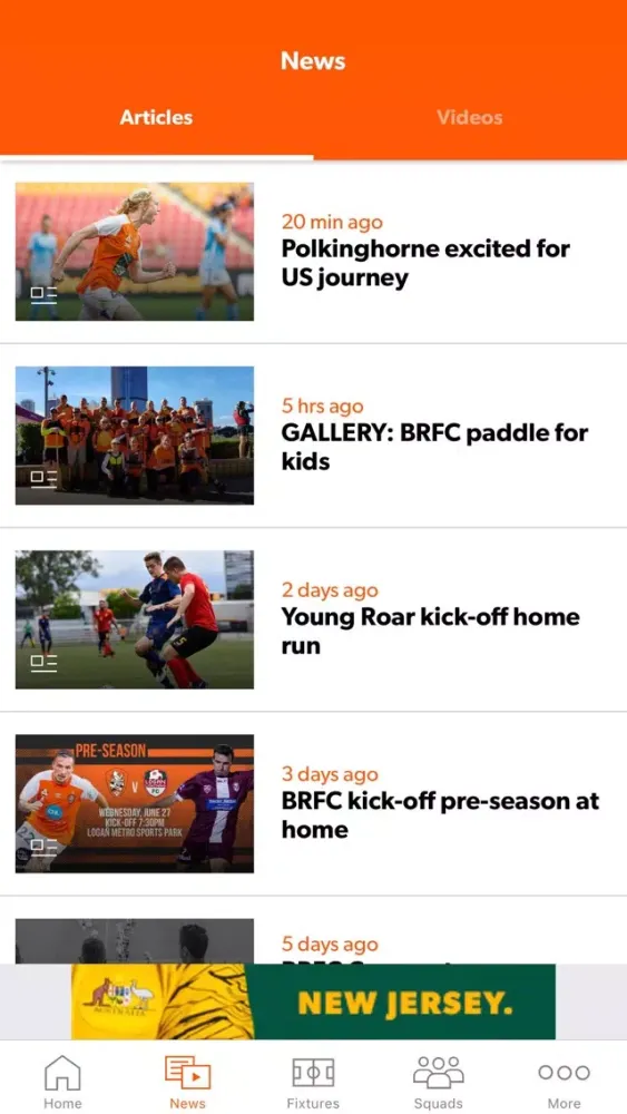 Brisbane Roar Official App Ekran Görüntüleri