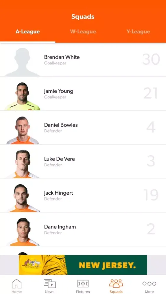 Brisbane Roar Official App Ekran Görüntüleri