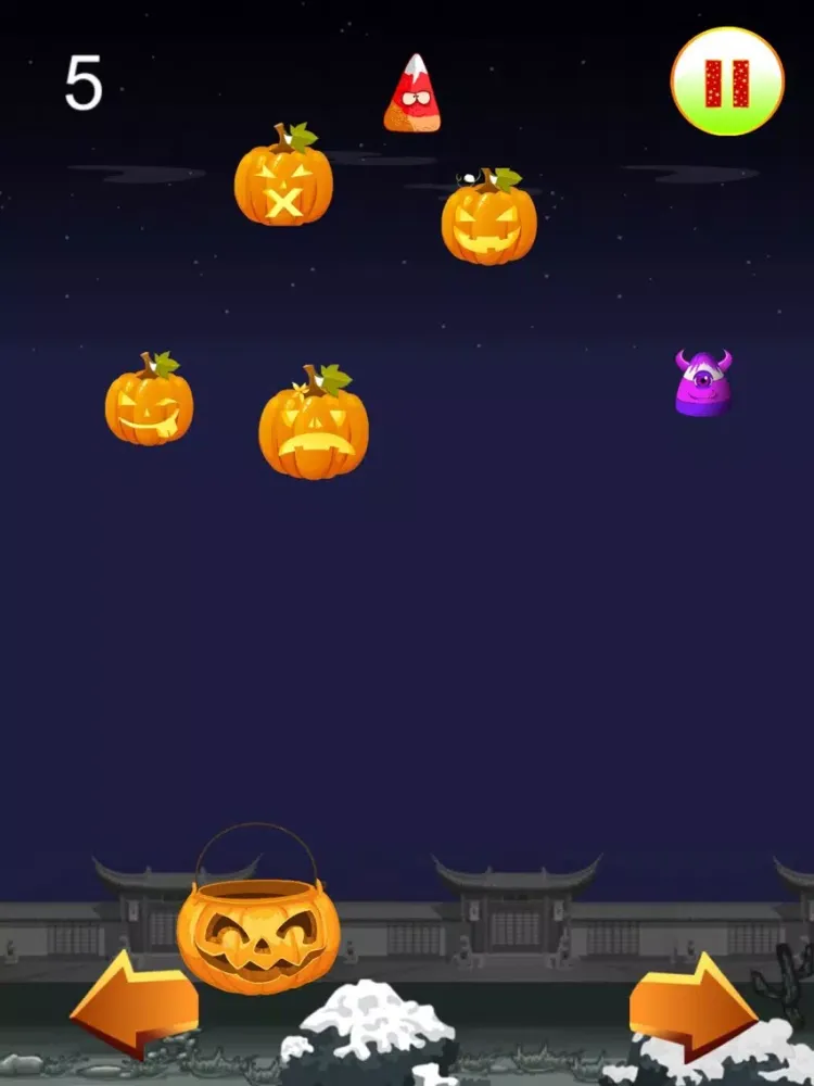 Halloween Pumpkins Catch Free iPad  Screenshots