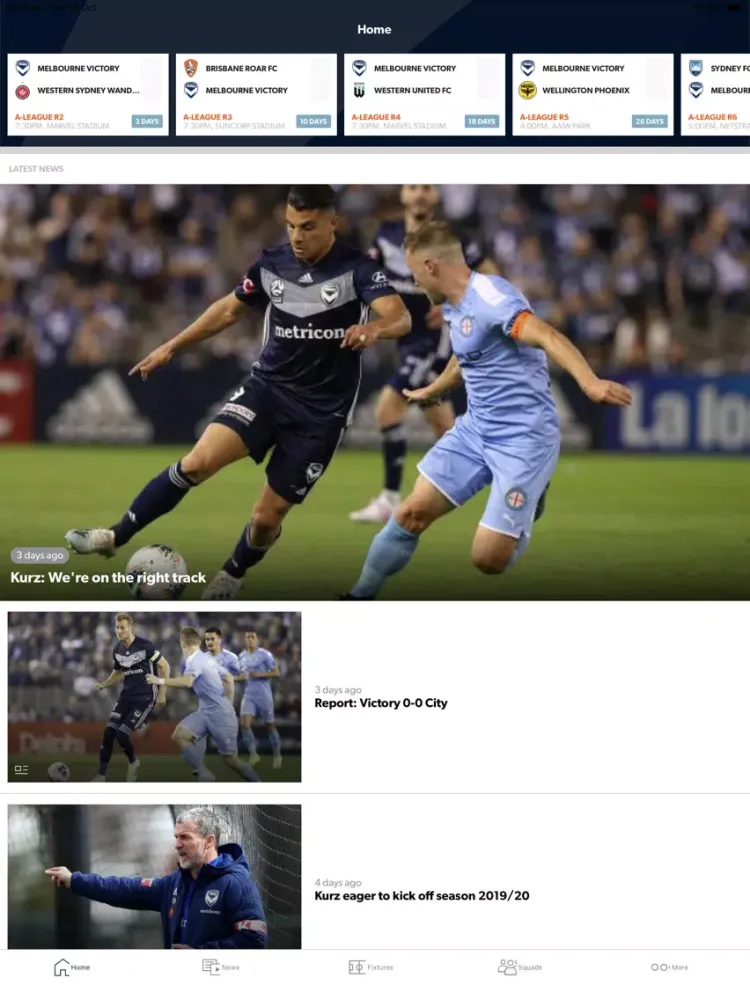ภาพหน้าจอของ Melbourne Victory Official App iPad 