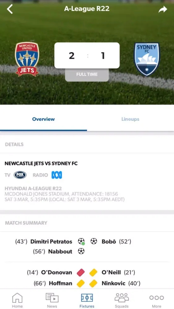 Newcastle Jets Official App Screenshots