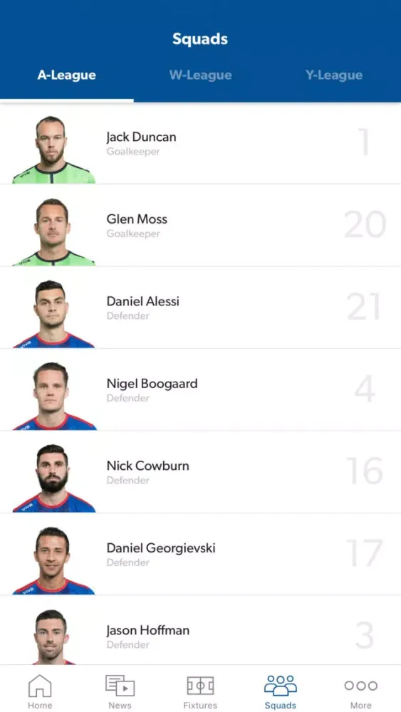 Newcastle Jets Official App Screenshots