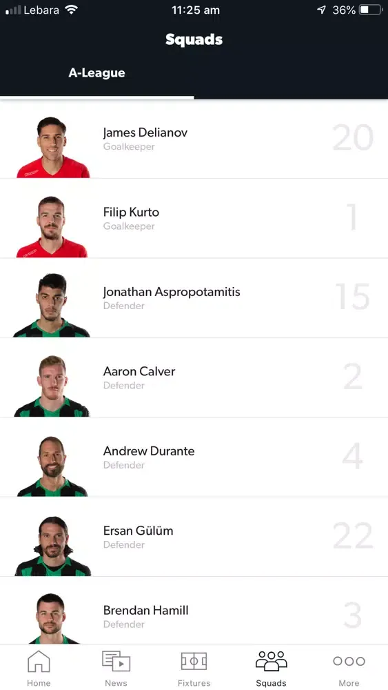 Screenshot di Western United FC Official App