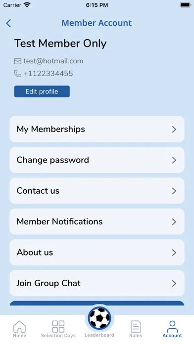 Ảnh chụp màn hình của Fantasy Futbol Club