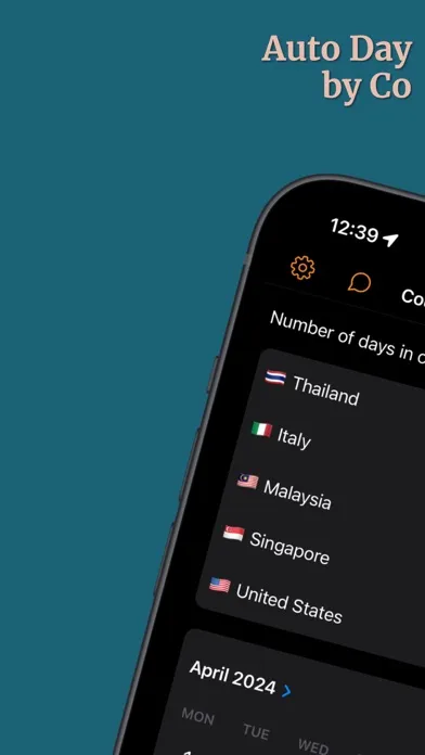 Ảnh chụp màn hình của Country Days Tracker