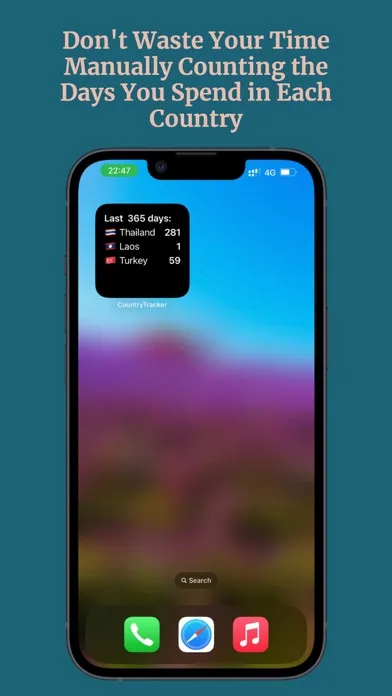 Ảnh chụp màn hình của Country Days Tracker