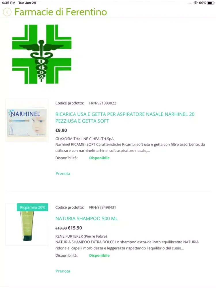 Farmacie di Ferentino iPad  سکرین شاٹس