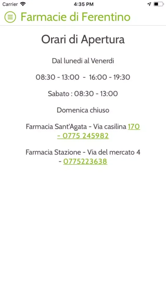 Farmacie di Ferentino سکرین شاٹس