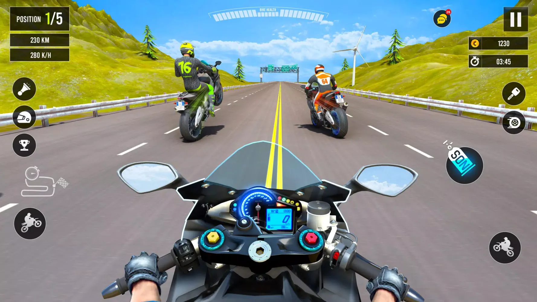 ภาพหน้าจอของ Moto Traffic Bike Race Game 3d