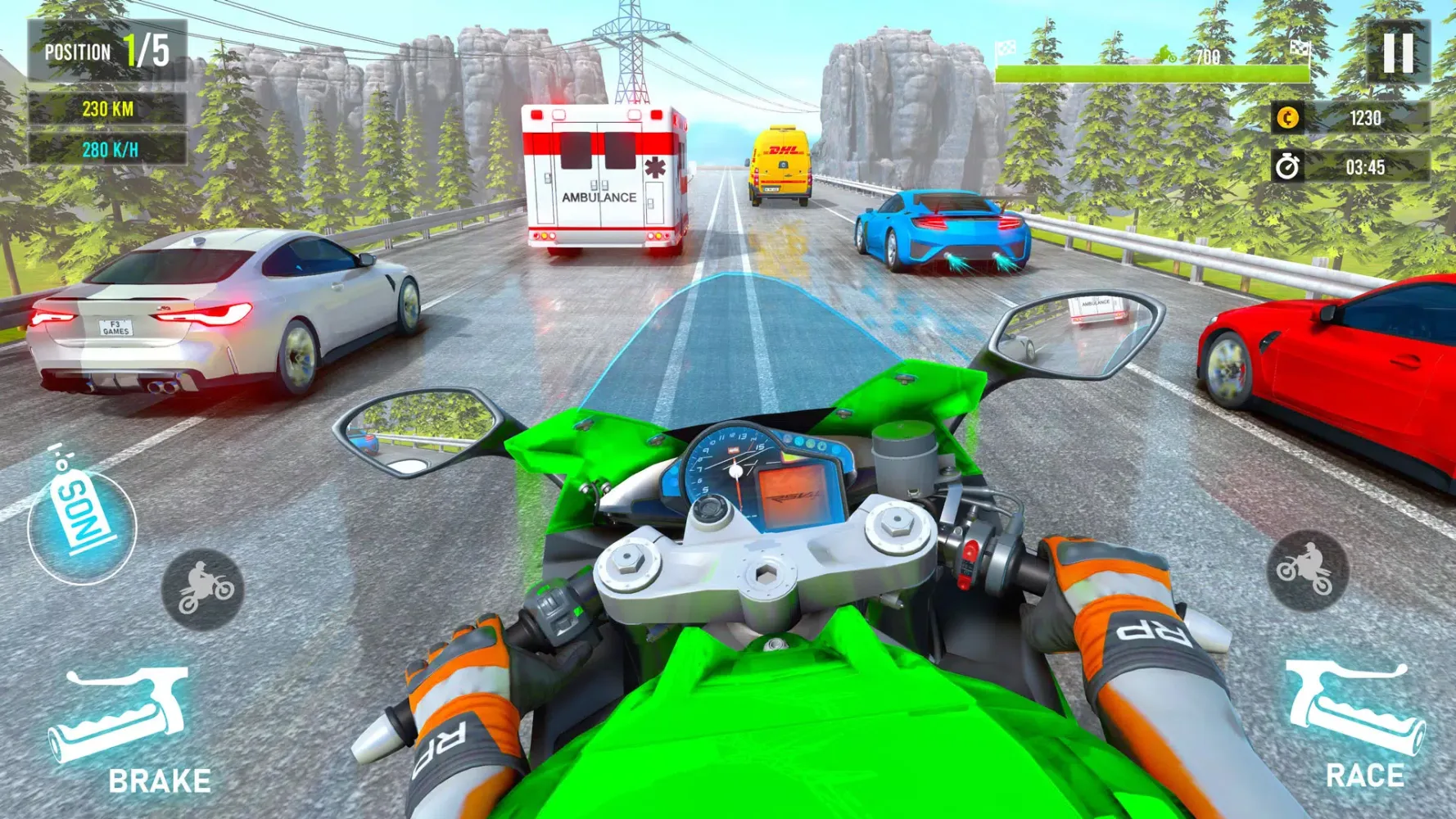 ภาพหน้าจอของ Moto Traffic Bike Race Game 3d