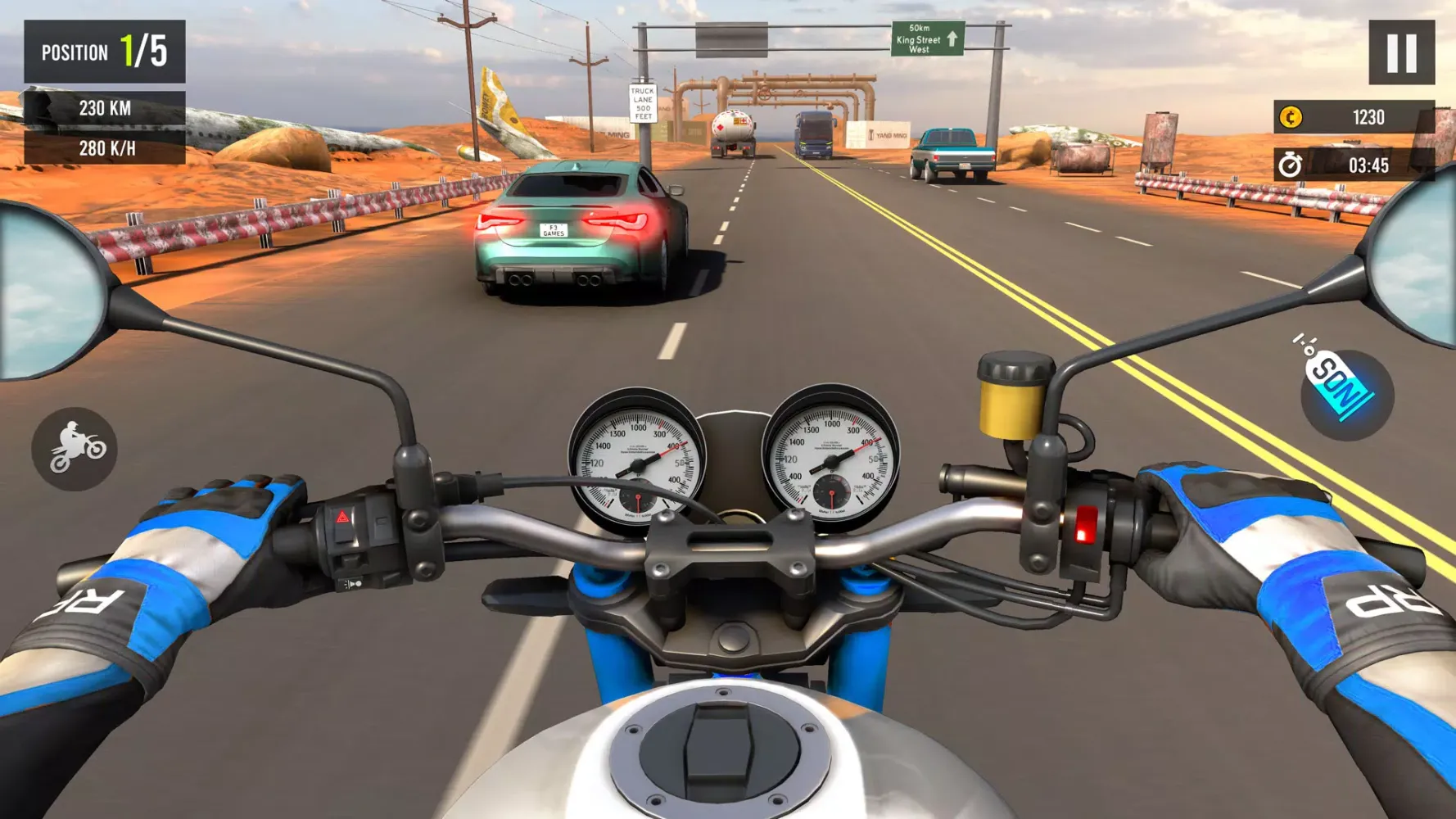 ภาพหน้าจอของ Moto Traffic Bike Race Game 3d
