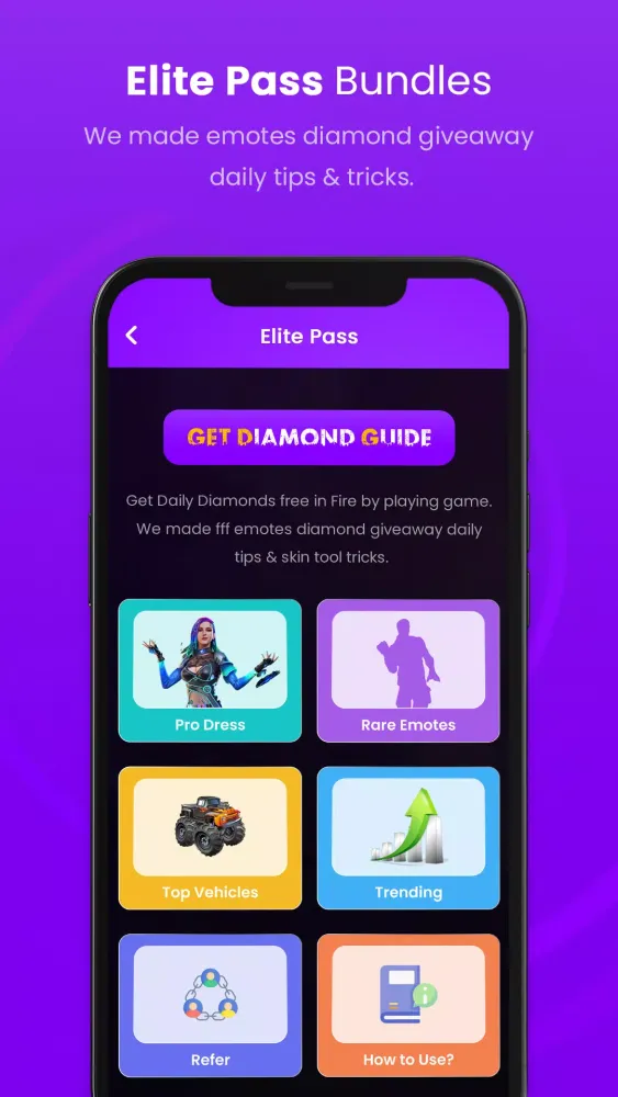 Capturas de pantalla de Get FFF Daily Diamonds Tips