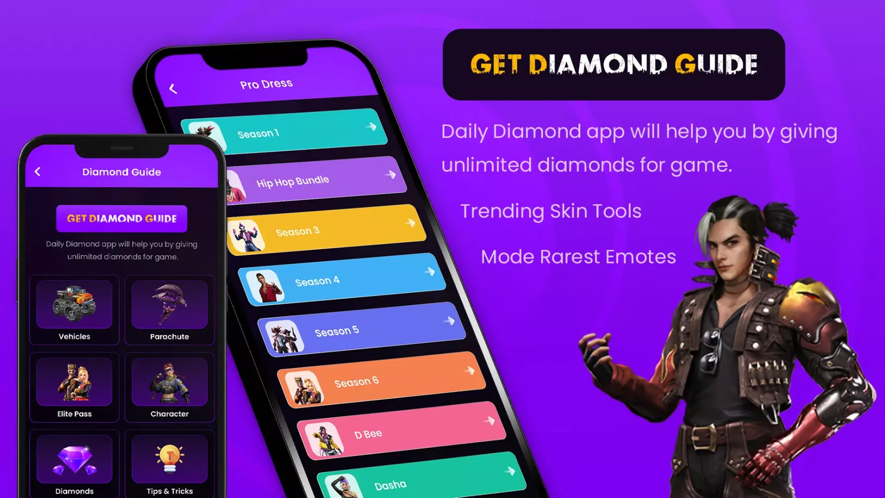 Capturas de pantalla de Get FFF Daily Diamonds Tips