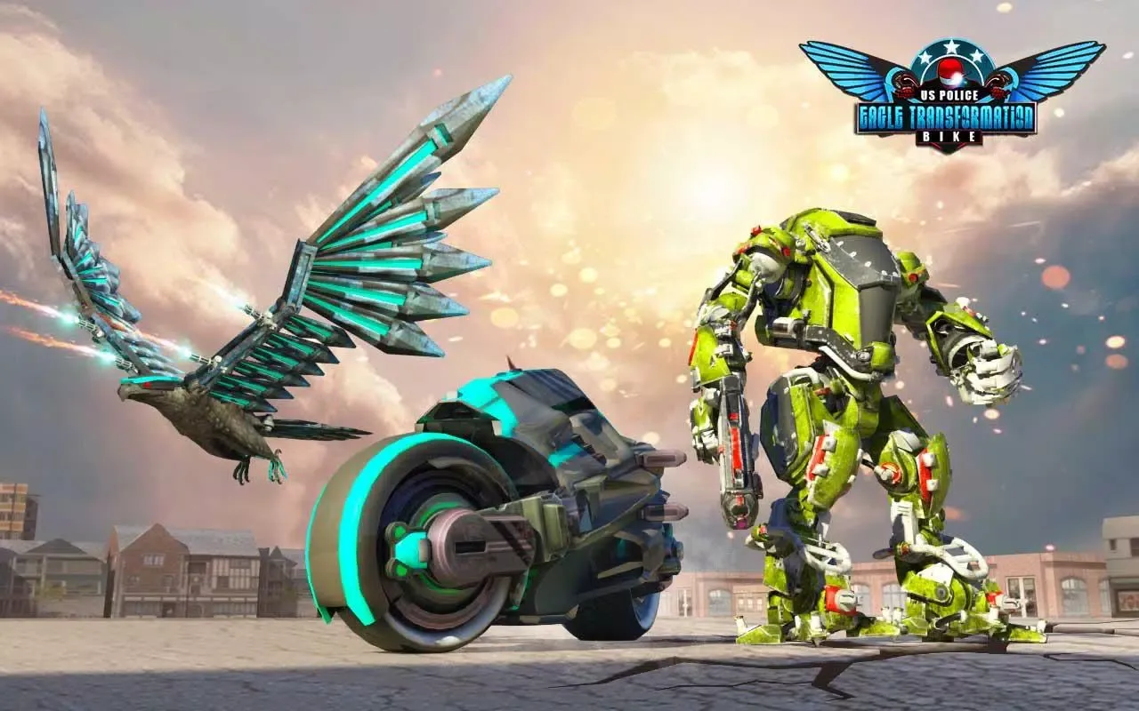 Robot Transforming Wild Eagle Cop Car- Robot Games Screenshots