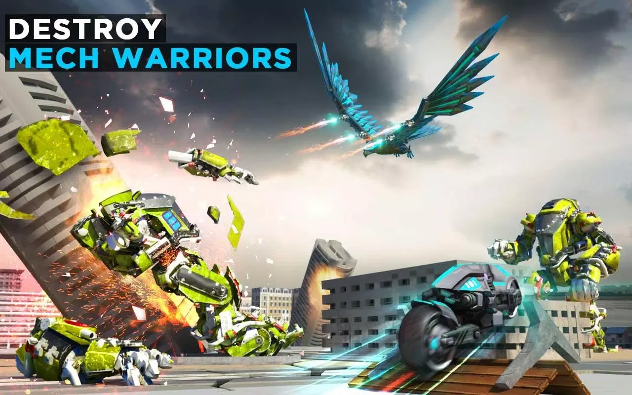 Robot Transforming Wild Eagle Cop Car- Robot Games Screenshots