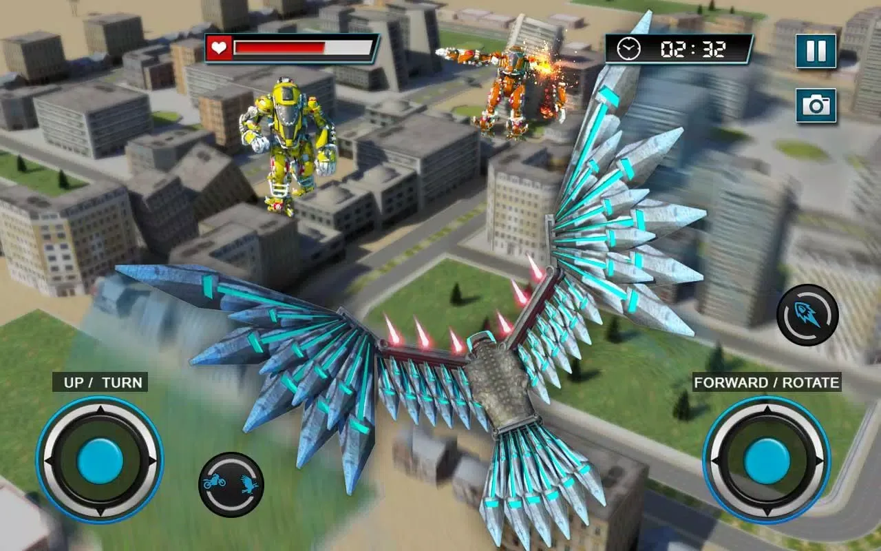 Robot Transforming Wild Eagle Cop Car- Robot Games Screenshots