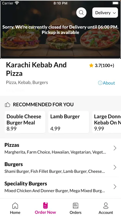 Zrzuty ekranu Karachi Kebab And Pizza