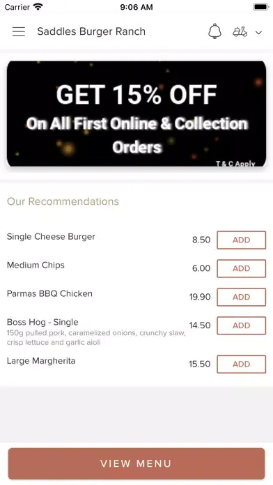 Ảnh chụp màn hình của Saddles Burger Ranch