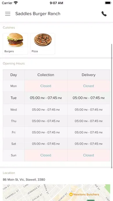 Ảnh chụp màn hình của Saddles Burger Ranch