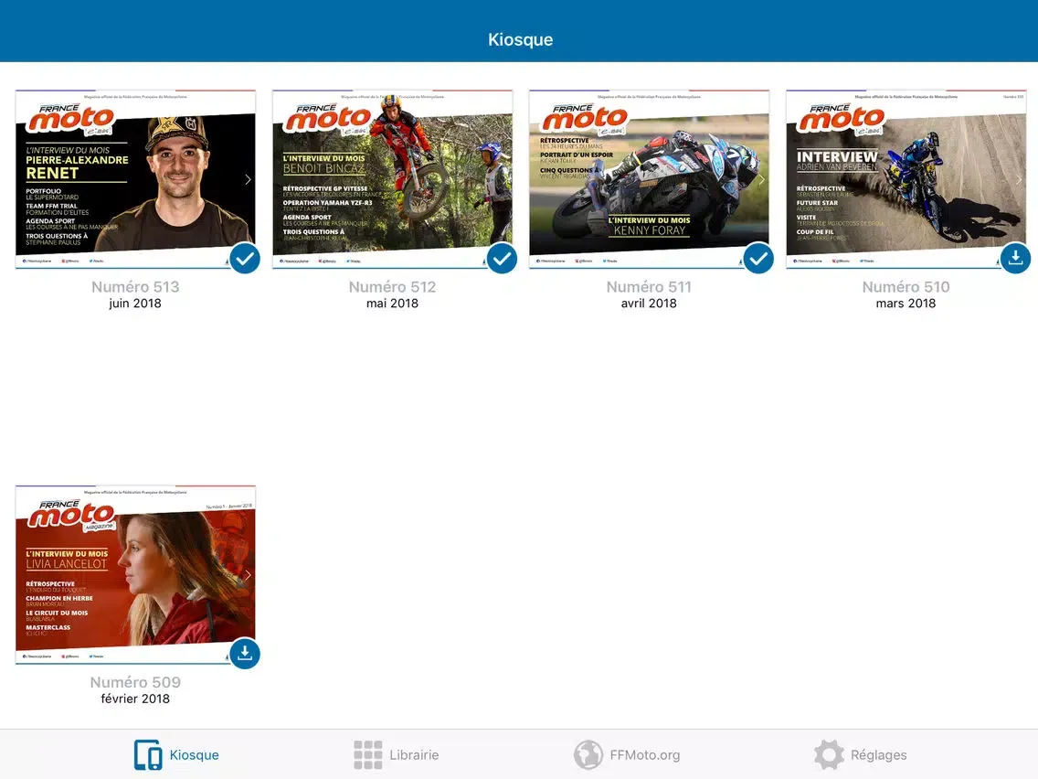 Ảnh chụp màn hình của E-Mag France Moto iPad 