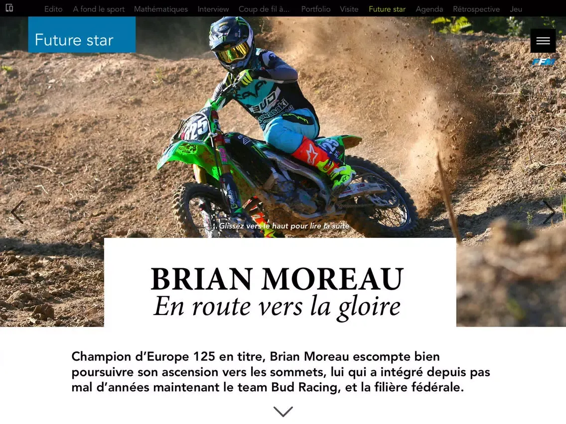 Ảnh chụp màn hình của E-Mag France Moto iPad 