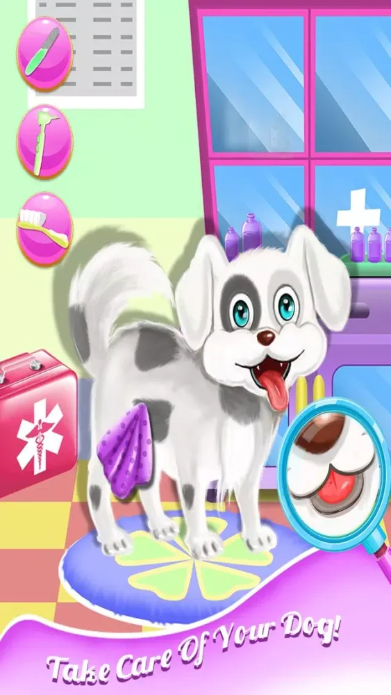 Capturas de pantalla de Little Pet Puppy Dog Makeover Dressup & Doctor - Free Animal Games For Kids
