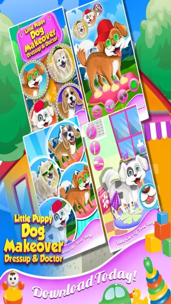 Capturas de pantalla de Little Pet Puppy Dog Makeover Dressup & Doctor - Free Animal Games For Kids