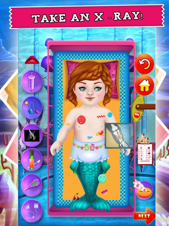 Tangkapan layar Mermaid Baby Nurse Sea Doctor iPad 