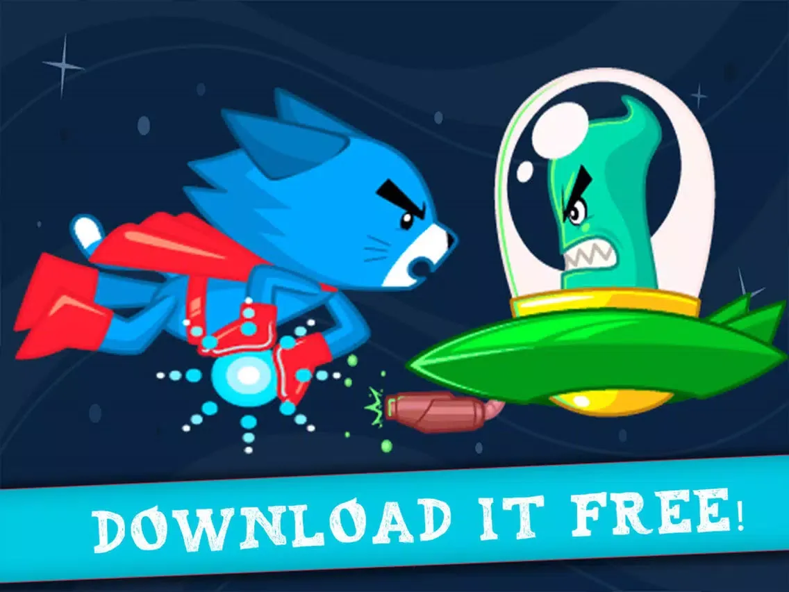 Скриншоты Superhero Cat Paw Battle vs Alien Attack Patrol Game Free iPad 
