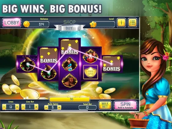Wizard Of Wonderland Slot Game iPad  Screenshots