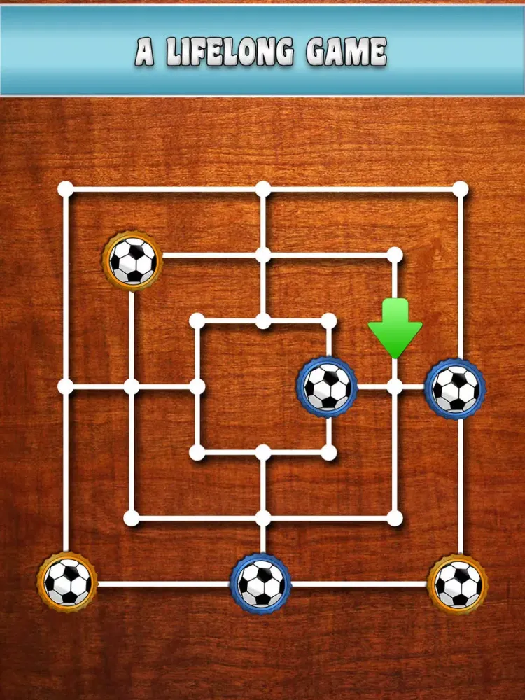 Tangkapan layar Soccer Caps Morris Tic Tac Toe - 3 in a row Nine Men's Morris iPad 