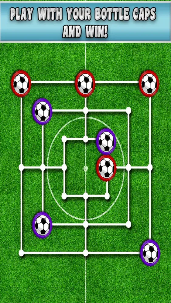 Tangkapan layar Soccer Caps Morris Tic Tac Toe - 3 in a row Nine Men's Morris