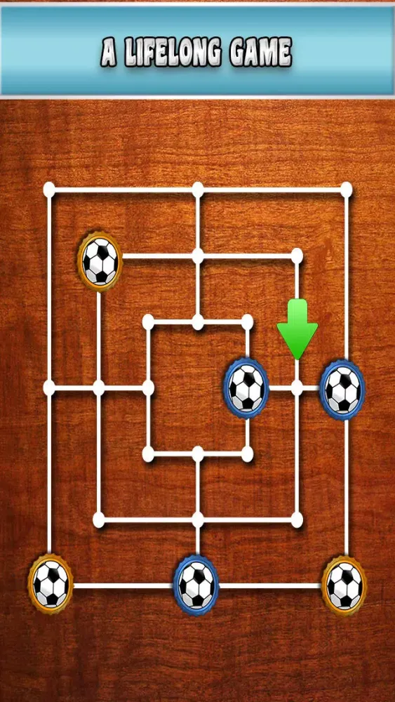 Tangkapan layar Soccer Caps Morris Tic Tac Toe - 3 in a row Nine Men's Morris