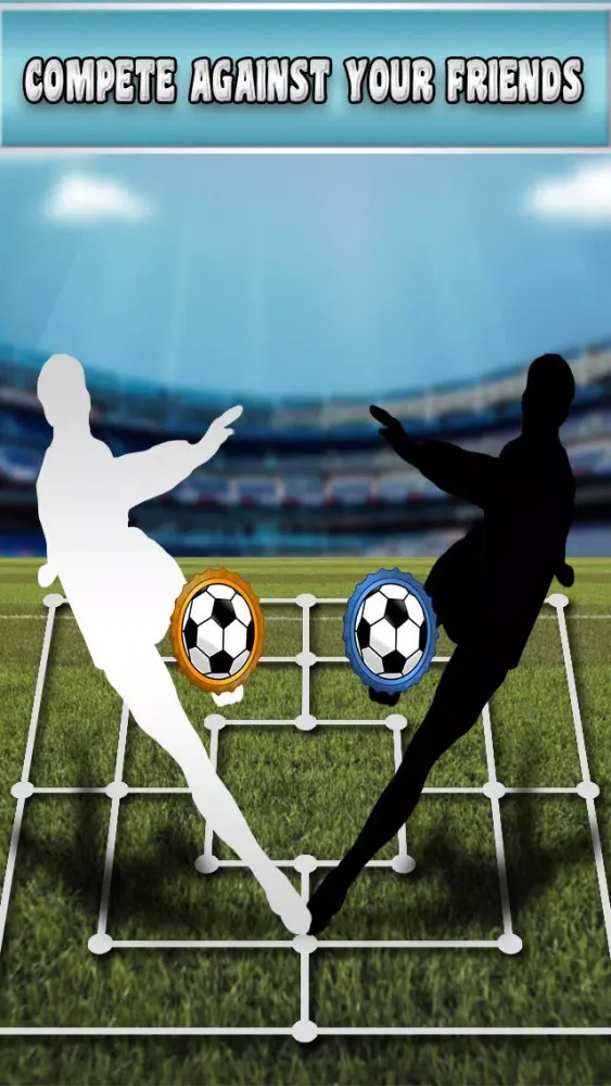 Tangkapan layar Soccer Caps Morris Tic Tac Toe - 3 in a row Nine Men's Morris