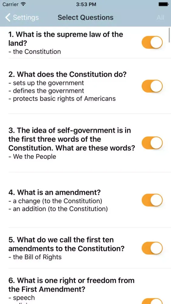 Скриншоты 100 Civics USA Naturalization