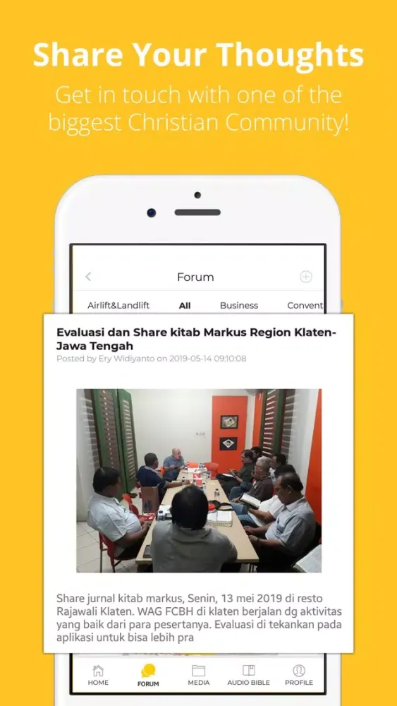 Captures d'écran de FGBMFI IDN