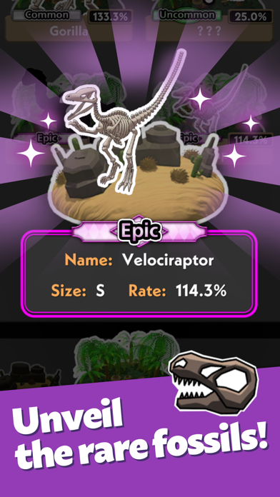 Capturas de tela do Fossil Dig