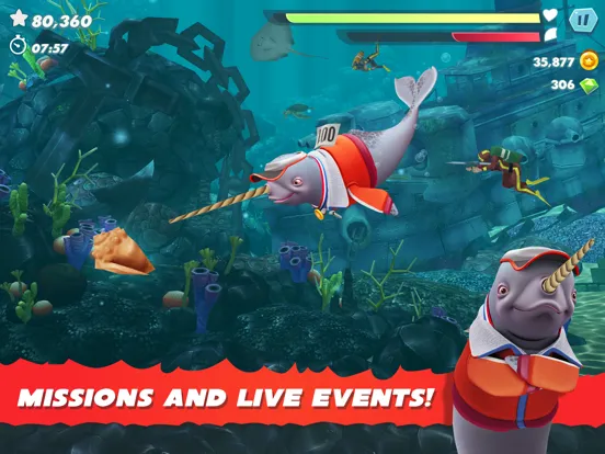 Tangkapan layar Hungry Shark Evolution iPad 