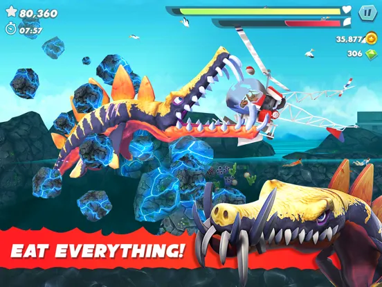 Tangkapan layar Hungry Shark Evolution iPad 