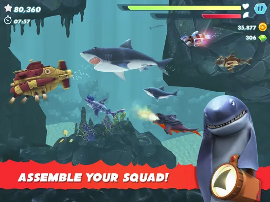 Tangkapan layar Hungry Shark Evolution iPad 