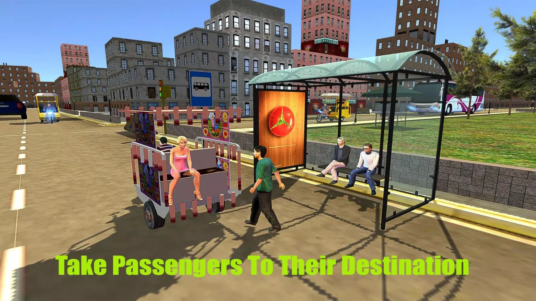Ảnh chụp màn hình của Chingchi Rickshaw Game