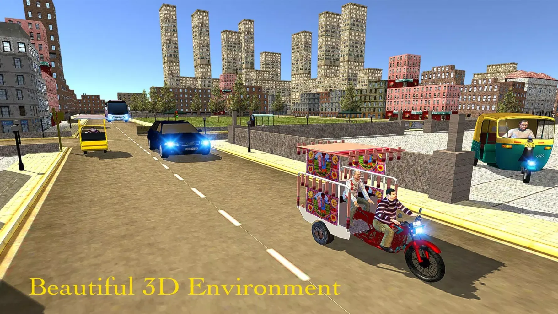 Ảnh chụp màn hình của Chingchi Rickshaw Game