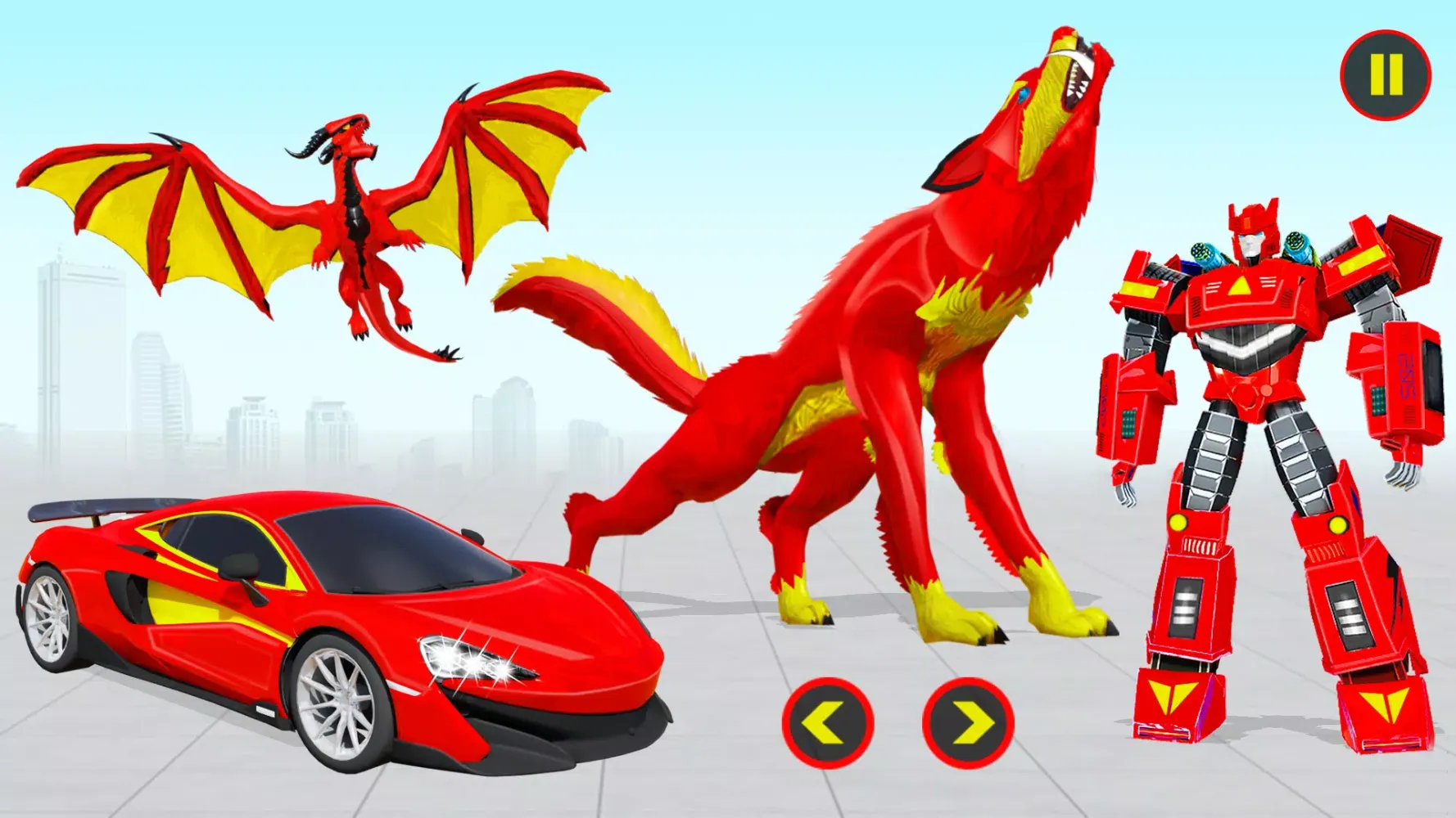 Wolf Robot Car Transform Game 스크린샷