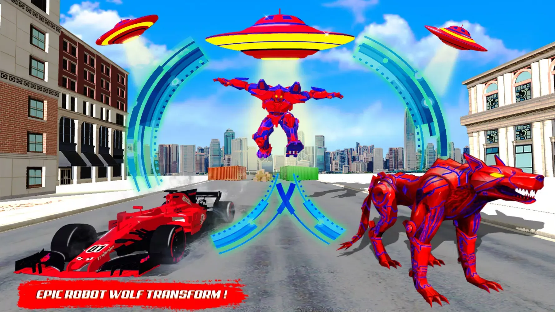 Wolf Robot Car Transform Game 스크린샷
