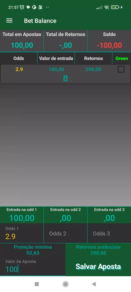 Bet Balance Screenshots